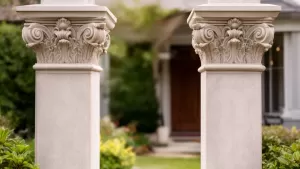 Filary przed domem wykończenie