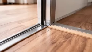 Wykończenie paneli przy futrynie metalowej