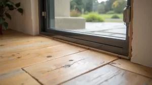 Wykończenie paneli przy oknie tarasowym